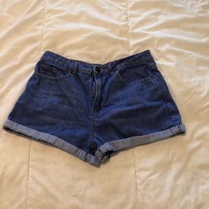 Forever21 high waisted periwinkle blue shorts